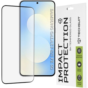 Techsuit Калъф за Samsung Galaxy S25 FE - 111D Full Cover / Full Glue Glass - черен
