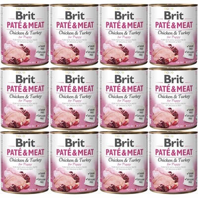 Brit Paté & Meat Puppy Chicken & Turkey 12 x 800 g