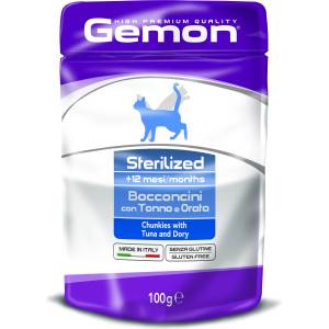 Gemon cat chunkies sterilized with tuna and dory - Пауч за кастрирани котки с Риба тон - 100гр