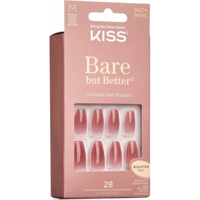 Kiss gelové nehty Bare But Better Nails Nude Nude 28 ks – Zboží Dáma