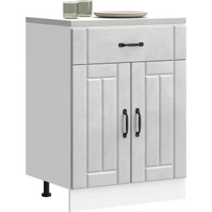 vidaXL Кухненски шкаф Lucca, бетонно сив, инженерно дърво (853731)