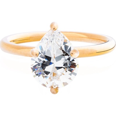 Franco Bene Promise ring s kapičkovým zirkonem pozlacený 2973