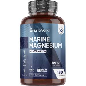 WeightWorld Marine Magnesium with Vitamin B6, 180 капсули, Weight World (127506 WW)