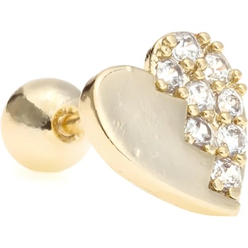 HARAHU Пиърсинг обеца he-23588 - Златна kp23588 (he-23588)