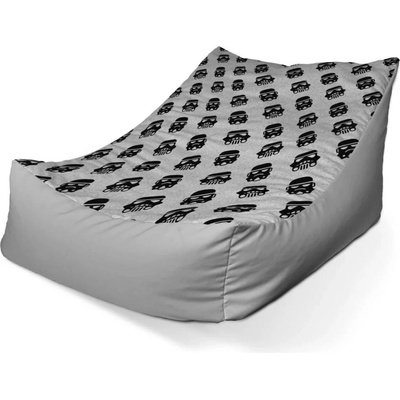 Sablio sedací vak lounge Star Wars Stormtrooper Pattern šikmý 80 x 95 x 50 cm