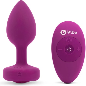 Image 1 of b-Vibe Vibrating Jewel Plug S/M Pink Ruby