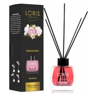 Loris vôňa do domácnosti Vanilka a Pivónia Tyčinky 120 ml