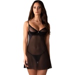 Obsessive Stelisa Chemise & Thong Black XXL/XXXL