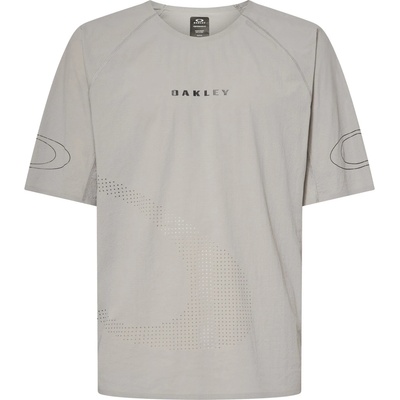 Oakley Мъжка фланелка с къс ръкав за колоездене Oakley Seeker Whip S/S Jersey Cycling jersey - Cement - размер XL (056-3985-0214)