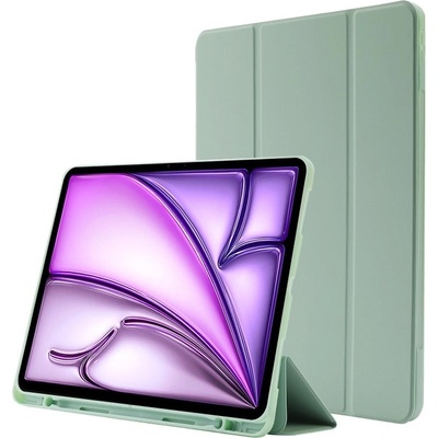 Vsetkonamobil 76505 LEATHER Zaklápací kryt pre Apple iPad Air 13 2025 / Air 13 2024 svetlozelený