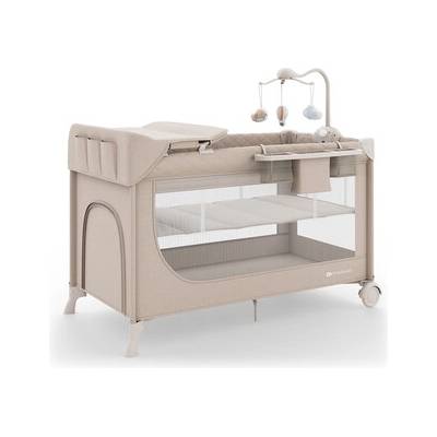Kinderkraft cestovní postýlka LEODY UP beige with accessories