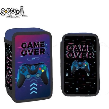 S-Cool Несесер с 3 ципа scool game over, празен