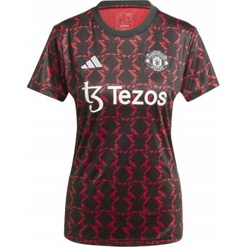 adidas Manchester United Pre-Match Shirt 2024 2025 Womens - Black/Mufc Red