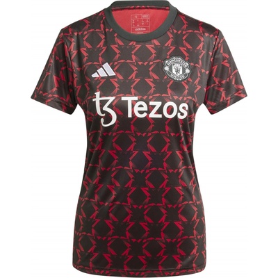 adidas Manchester United Pre-Match Shirt 2024 2025 Womens - Black/Mufc Red