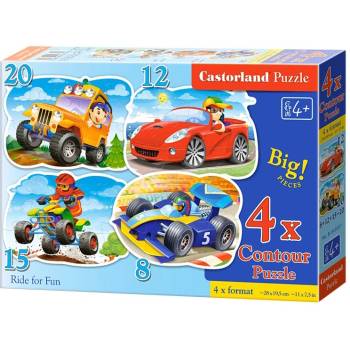 Image 1 of Castorland - Puzzle 4x Ride for Fun puzzle - 1 - 39 piese