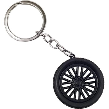 Image 1 of Ключодържател Алуминиева джанта с гума- черна (keytrb)