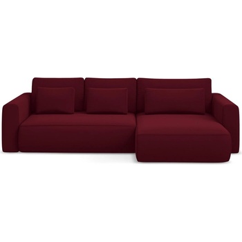 makamii Бордо кадифен разтегателен ъглов диван с място за съхранение (десен ъгъл) Kapua - Makamii (KAPUA_RCF_M_3_P1_C14)