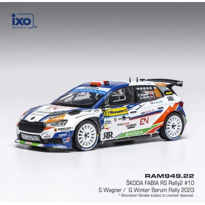 IXO Škoda Fabia Rally2 Barum Rally 2023 10 Wagner Winter 1:43