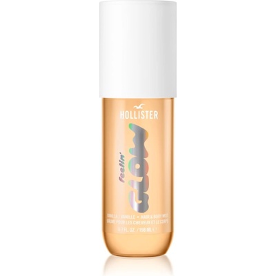 Hollister Feelin' Glow парфюмна мъгла за тяло и коса за жени Vanilla 198ml