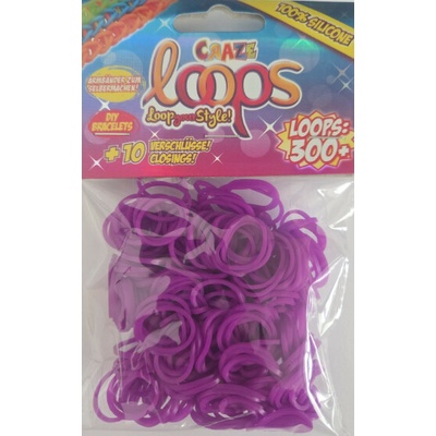 Gumičky Loom fialové 300 ks
