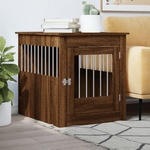 vidaXL Клетка за куче мебел, кафяв дъб, 64, 5x80x71 см, инженерно дърво (838336)