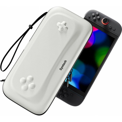 Mimd Pevné pouzdro a přenášecí pouzdro Nintendo Switch 2 G11 bílé/špinavě bílé s černým pruhem