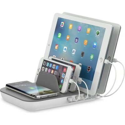 4smarts Inductive Charger Family 50W Plus 10W Wireless Charging - док станция с безжично зареждане и 3xUSB и 1xUSB-C