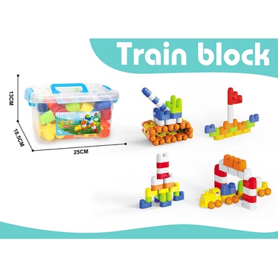 Armtoys ДЕТСКИ КОНСТРУКТОР В ПРОЗРАЧЕН КУФАР 65 ЧАСТИ 2 ЦВЯТА