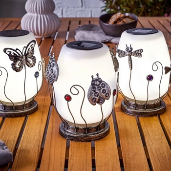 Die moderne Hausfrau LED solární lucerna Motýli