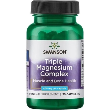 Swanson Triple Magnesium Complex, 400 mg, 30 капсули, Swanson (SW1243)