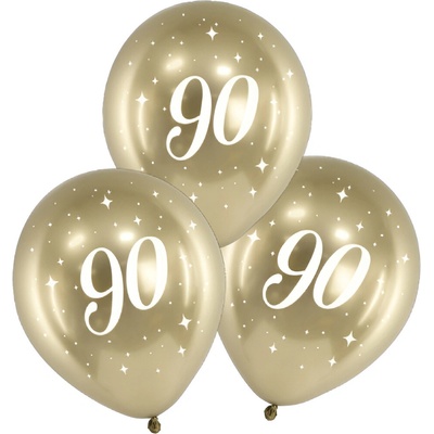 PartyDeco balónky zlaté lesklé 90