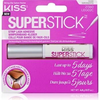 KISS Superstick Extended Wear лепило за изкуствени мигли Clear 4.8 гр