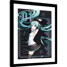 Rámovaný Obraz - Hatsune Miku - 01, 34.3 × 44.5 cm