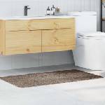 vidaXL Килимче за баня с антихлъзгаща повърхност Кафяво 70 x 120 cm ПП (4019847)