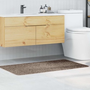 vidaXL Килимче за баня с антихлъзгаща повърхност Кафяво 70 x 120 cm ПП (4019847)