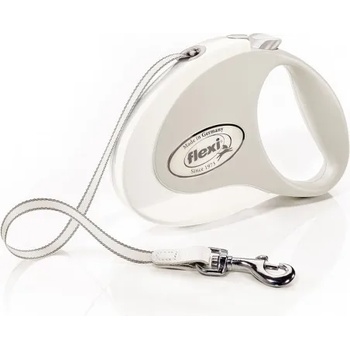 Image 1 of Nobby Автоматичен повод FLEXI Style М - БЯЛ - лента 5 м - 25 кг