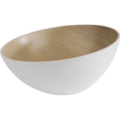 APS Melaminová mísa bílá hnědá 2,6 l 285 x 140 mm