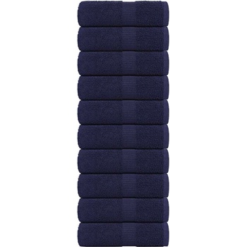 vidaXL Кърпи за пране FROGN 10 бр. тъмносини 30x30 см 360 г/м2 (136778)