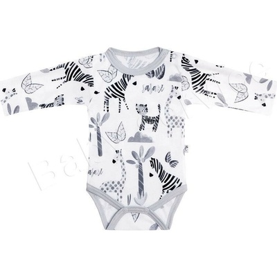 Baby Service Rastúce body zavinovacie Safari šedá