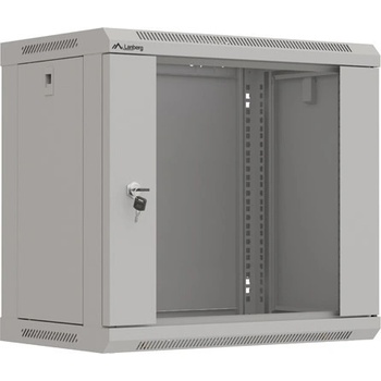 Lanberg rack cabinet 19" wall-mount 9U/540x350 (flat pack) with glass door grey (WF03-5309-10S)