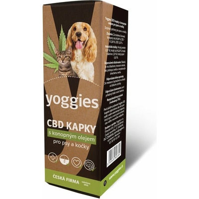Yoggies CBD kapky 3,2 % olej pro psy a kočky 30 ml