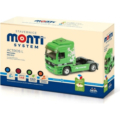 Monti System Stavebnice MS 53.2 Actros L zelený v krabici 22x15x6cm 1:48