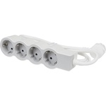 Legrand Разпределителна планка Standard 4x2P+F, 5 m с кабел, бяло-сива 694569 (694569)