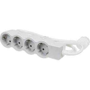 Legrand Разпределителна планка Standard 4x2P+F, 5 m с кабел, бяло-сива 694569 (694569)