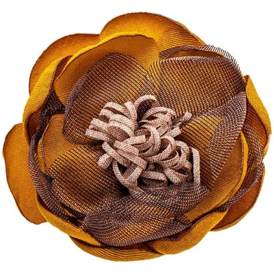 Biju Brož textilní květ žlutá 9002077-1