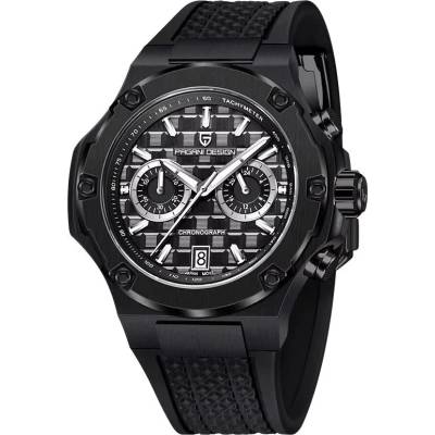 Pagani Design Мъжки часовник Pagani Design Querl, Силиконова каишка, Черен (PD-YS032-BLACK-BLACK)