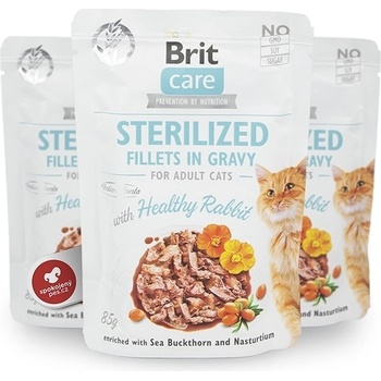 Brit Care Cat Sterilized Fillets in Gravy with Healthy Rabbit 85 g