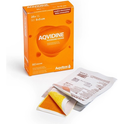 Aqvidine Povidone Iodine 5 x 5 cm 25 ks