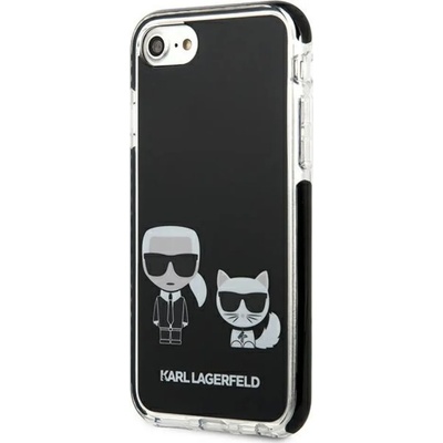 KARL LAGERFELD Гръб Karl Lagerfeld TPE Karl and Choupette Case за iPhone 7/8/SE2020/SE2022 - Черен