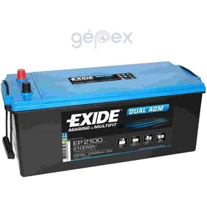 Exide DUAL AGM 12V 240Ah 1200A left+ EP2100